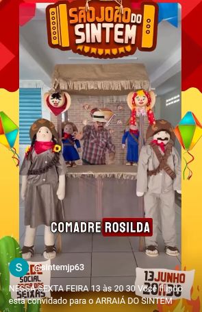NESSA SEXTA FEIRA 13 às 20 30 Você filiado está convidado para o ARRAIÁ DO SINTEM NESSA SEXTA FEIRA 13 às 20 30 Você filiado está convidado para o ARRAIÁ DO SINTEM