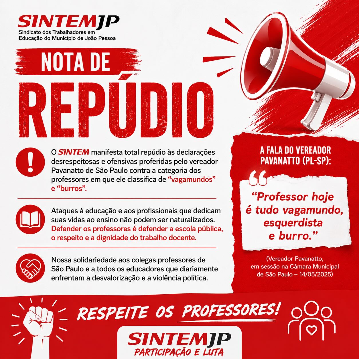 NOTA DE REPÚDIO